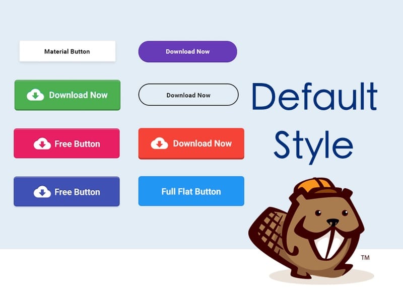 Screenshot of different button styles