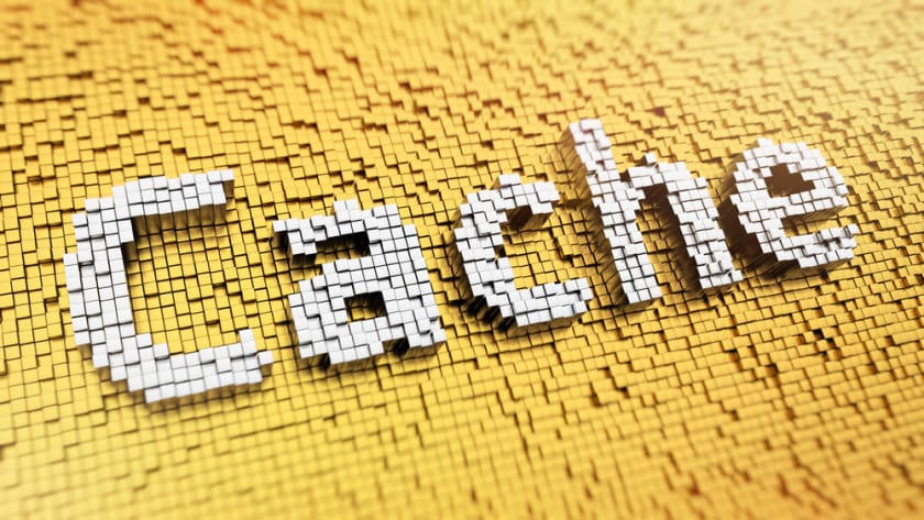 Stock photo of the word cache.