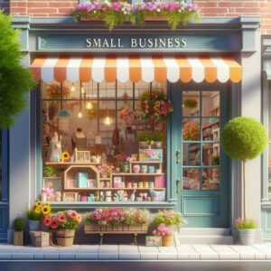 Small Business storefront of a cute little shop